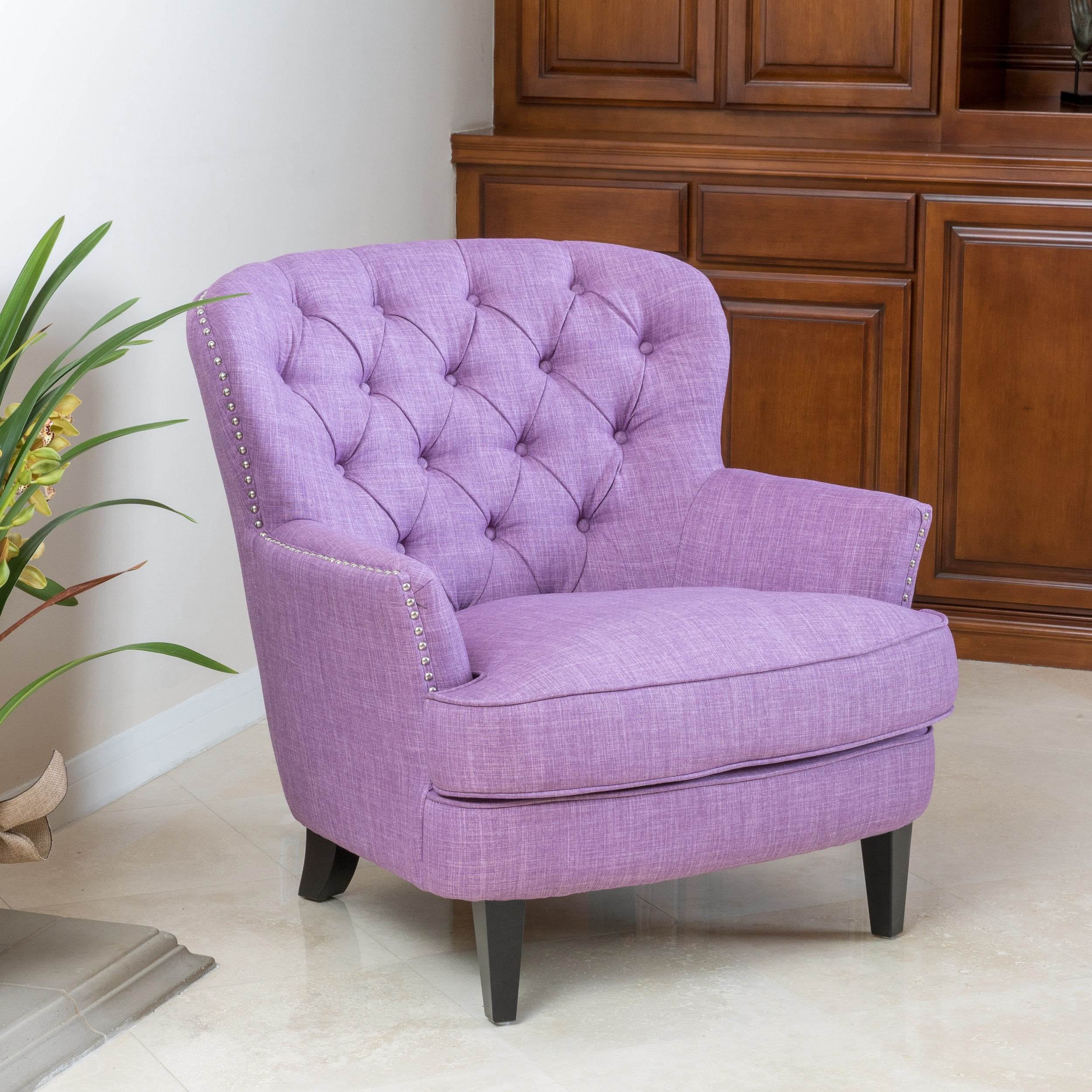 Tilden Tufted Fabric Club Chair, Multiple Colors - Walmart.com
