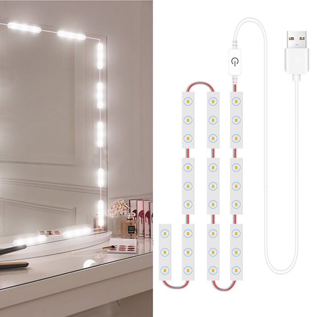 Luces LED Pinnaco para espejo de maquillaje, regulables, para baño y tocador.
