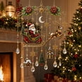 thumbnail image 3 of Christmas Wind Chimes Outdoor, 11.8" Santa Claus Sun Catcher Acrylic Window Hanging Windchimes with Crystal Drops, Festive Holiday Window Hanging Ornament Home Decor Gift, 3 of 4