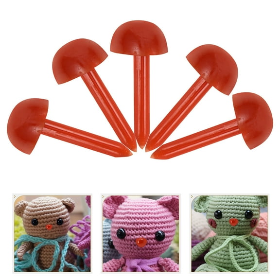 GOOHOCHY 200pcs Mini Doll Nose For Crochet Animals Diy Craft Supplies Plastic Safety Nose For Stuffed Animals Handmade Plush Toys Fake Accesories