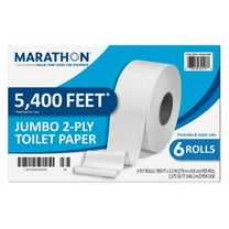 Marathon 2-Ply High Capacity Toilet Paper, 6 Jumbo Rolls per Pack
