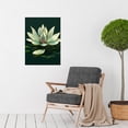 thumbnail image 2 of Peaceful Elegant Water Lily Modern Tranquil Large Wall Art Poster Print Thick Paper 18X24 Inch, 2 of 4