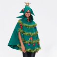 thumbnail image 2 of Poncho de árbol de Navidad para adultos, mujeres y hombres, decoración con lazo, capa con capucha, accesorio de fiesta para cosplay, fiesta, juego de rol 2024, 2 of 5