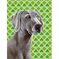 thumbnail image 1 of LH9206GF Weimaraner Drapeau Portrait Trèfle de la Saint-Patrick - Taille Jardin, 1 of 3