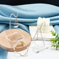 thumbnail image 3 of Juego de 3 expositores de acrílico para pulseras, con forma de gancho transparente, para relojes, de 4,9 pulgadas de alto, para guardar joyas, brazaletes, diademas, pendientes y organizador de joyas., 3 of 6