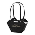 thumbnail image 1 of Bolsa de regalo con flores, bolsa para envolver regalos, decoración para baby shower, portabebés, bolsas de regalo florales para festividades. Negro, 1 of 8