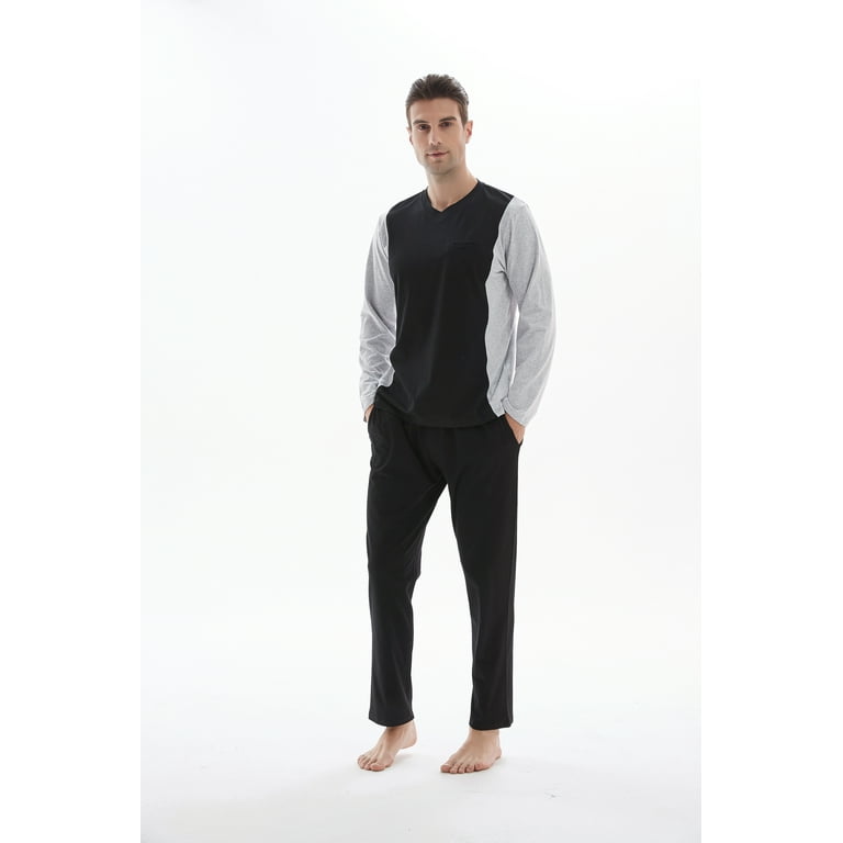 Ven Dave NY Mens Pajama Set and Boys Pajama Set Cotton Long Sleeve Sizes 14 20 Boys Sizes S XL Mens