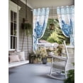 thumbnail image 4 of nqOlkjepod Outdoor Curtains for Patio Waterproof, Blue Turtle Coastal Outdoor Privacy Panels Grommet, Summer Beach Starfish Nautical Blackout Outside Curtains for Porch/Cabana 54"x108", 1 Panel, 4 of 8