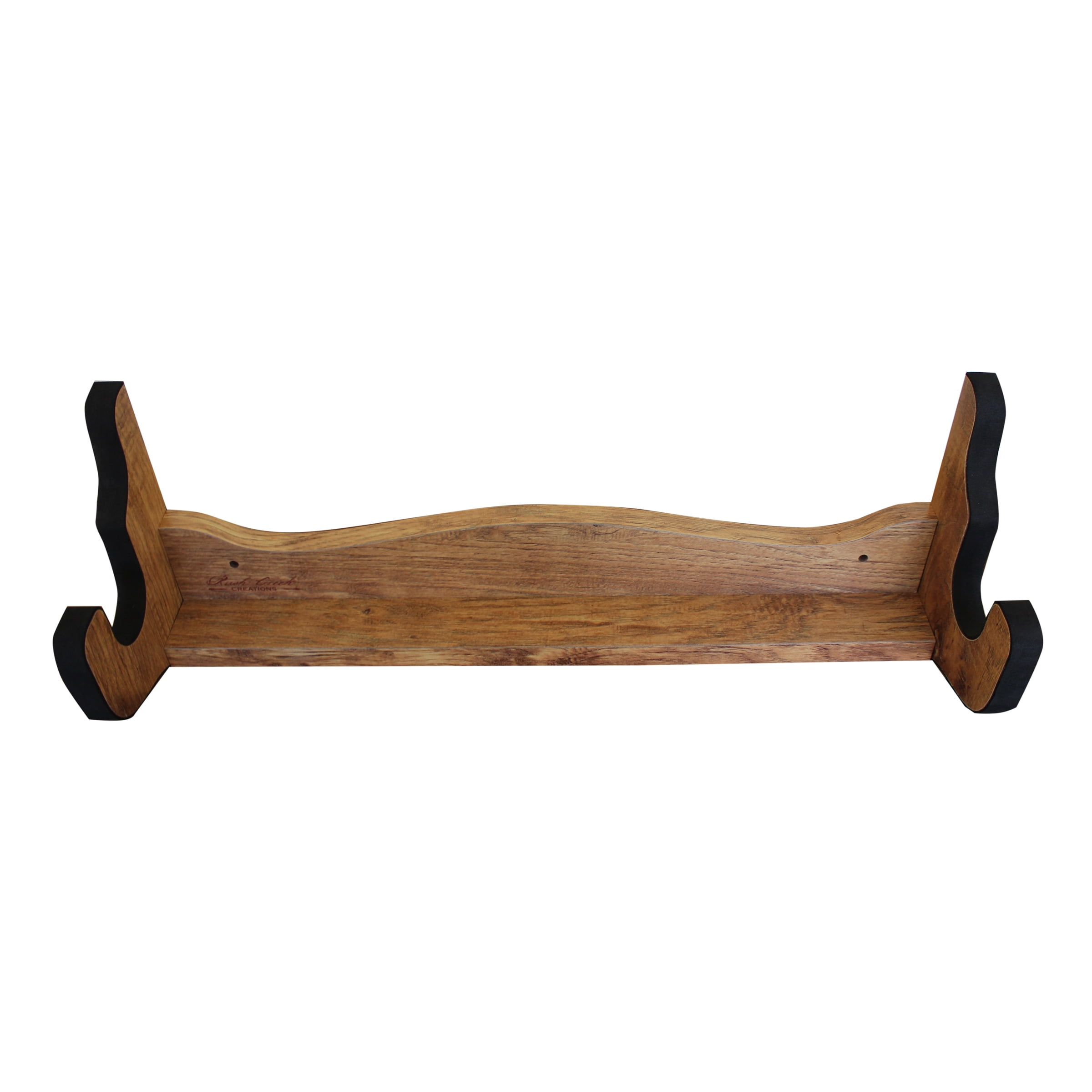 Rush Creek Creations Single Gun Wall Rack for Rifles/Shotguns, Engineered Wood American Cherry
