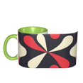 thumbnail image 4 of Pink Pattern Coffee Mug Fun Custom Ceramic Mugs 11oz Green, 4 of 5