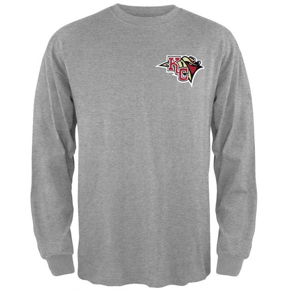 Kansas City Outlaws - Dual Logo Grey Long Sleeve T-Shirt