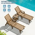 thumbnail image 2 of SERWALL Adirondack Outdoor Side Table, All Weather Use Double Layer Patio Side Table, HIPS Rectangular End Table- Brown, 2 of 8