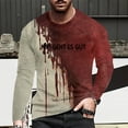 thumbnail image 2 of toraway Chemise Homme Été Homme Imprimé Col Rond Manches Longues T-Shirt Décontracté Ample et Confortable Haut de Jeu de Rôle TTG, 2 of 4