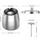 thumbnail image 3 of 3x Ashtray Stainless Steel With Lid Heavy Ashtray Storm-wind Non- Base For Outside And Inside Silve, 3 of 5