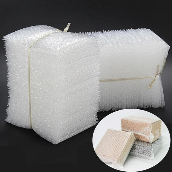 100 Pcs Clear Bubble Out Bags, 6x8 Inch, Double Walled Cushioning Bags for Shipping, Storage, Moving and Packing