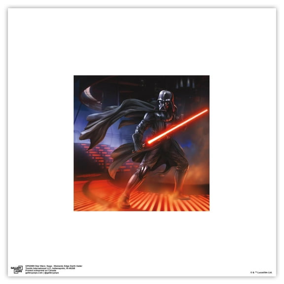 Gallery Pops Star Wars: Saga - Moments Edge Darth Vader Wall Art, Unframed Version, 12" x 12"