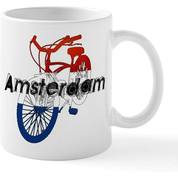 CafePress Life Is Like Riding A Bicycle, Word Art, Text Mugs 11 oz (325 ml) Ceramic Coffee Mug