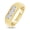Yellow Gold, variant on AFFY 3 Stone Men's Ring Lab Created Moissanite Wedding Band Ring For Men's In 14k Yellow Gold Plated Sterling Silver Jewlery Gift For Him Her (0.50 Cttw) Ring Size -10