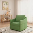 thumbnail image 2 of YODOLLA Swivel Glider Rocking Armchair, Nursery Fabric Accent Chair,360° Rotating Metal Base, Green, 2 of 8