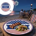 thumbnail image 2 of 16-Pack Independence Day Themed Paper Plates, Patriotic Disposable Party Dinnerware, Snack Dessert Tableware, Festival Celebration Supplies, Red White Blue Decor for Appetizers and Treats, 2 of 6