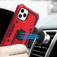 thumbnail image 6 of Apple iPhone 12 Pro Max /6.7" Phone Case with Impact Resistant Metal Ring Kickstand Magnetic Support Armor Hybrid Heavy Duty Rugged Hard TPU Shockproof Ring Cases Red Cover for iPhone 12 PRO MAX, 6 of 8