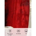 thumbnail image 6 of Sheer Curtains 84 inches Long, Red Abstract Art Graffiti Paint Style Light Filtering Sheer Window Curtains Rod Pocket Voile Drapes for Bedroom Living Room, 52"W x 84"L 2 Panels, 6 of 7