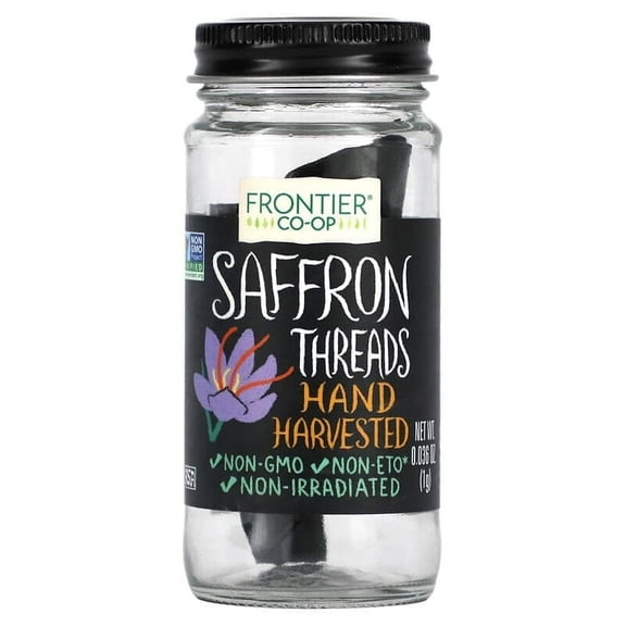 Frontier Co-op, Saffron, Threads, Hand Harvested, 0.036 oz Pack of 3