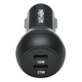 thumbnail image 4 of Tripp Lite Usb-c Car Dual-port With 45w Pd - Usb-c (27w), Usb-c (18w), Black - Car Adapter - 45 Watt - 3 A - Pd 3.0, Qc 3.0 - 2 Output Connectors (usb-c) - Black, 4 of 5