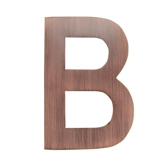 Architectural Mailboxes 3582AC-B 4 in. Brass Floating House Letter B&#44; Antique Copper
