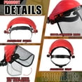 2 Pack Red Safety Mask with Mesh Face Shield for Grinding Safety Mask