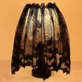 thumbnail image 3 of 20 X 60 Inch Halloween Lamp Shade Lampshades Lamp Cover Topper Scarf Spider Web Black Lace Ribbon Decoration A, 3 of 5