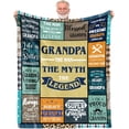 thumbnail image 1 of LHSHID Grandpa Gifts Blanket Grandpa Birthday Gifts Best Grandpa Gifts Gifts for Grandfather New Grandpa Gifts Gifts for Grandpa Papa Grandfather Soft Throw Blanket 60"x80", 1 of 7