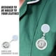 thumbnail image 4 of Reloj de bolsillo con carrete para credencial, elegante reloj de bolsillo con clip, etiqueta colgante para personal médico, de clínica o para estudiantes (blanco), 4 of 8