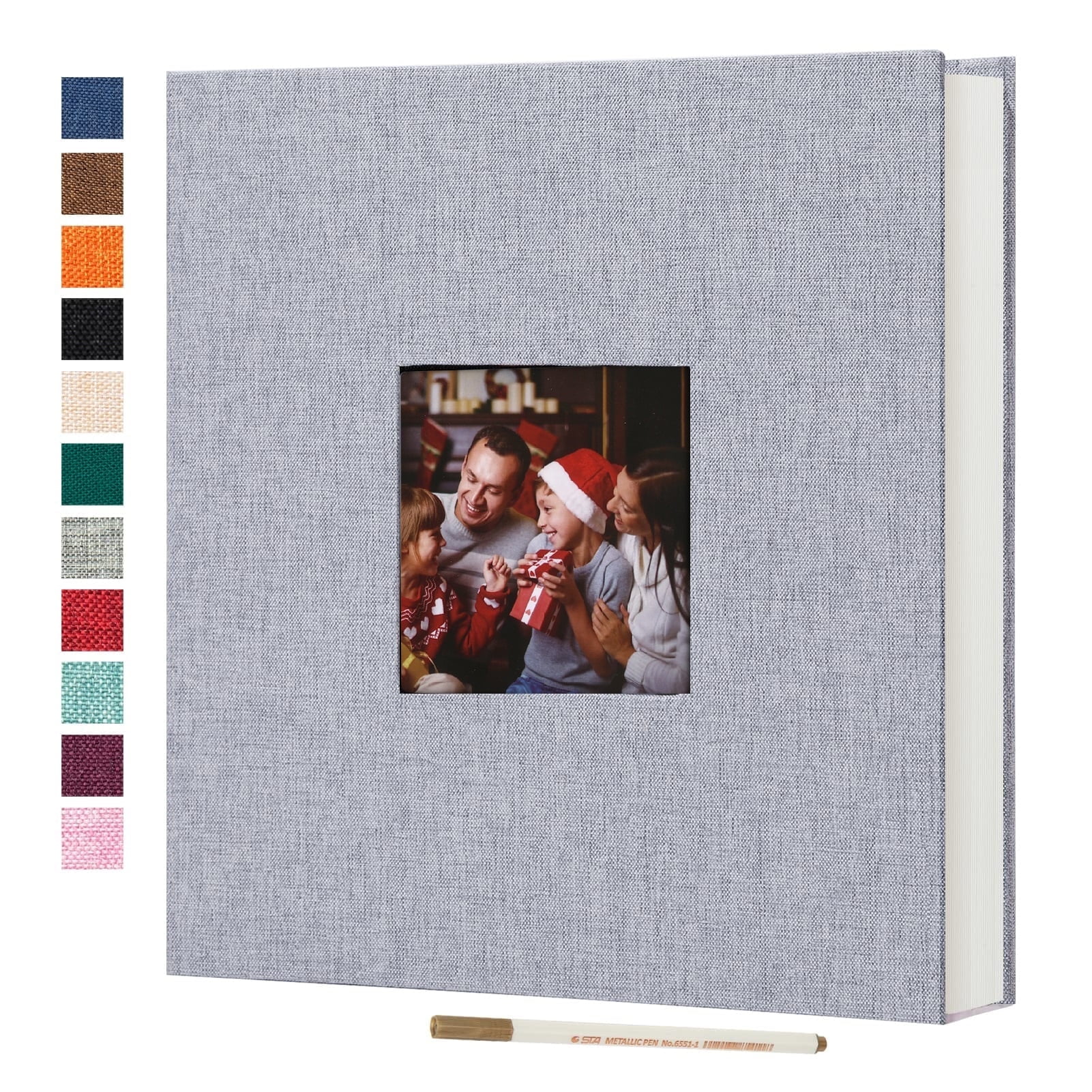 New View Gifts 8 x 10 Black Linen Photo Album, Holds 240 - 4