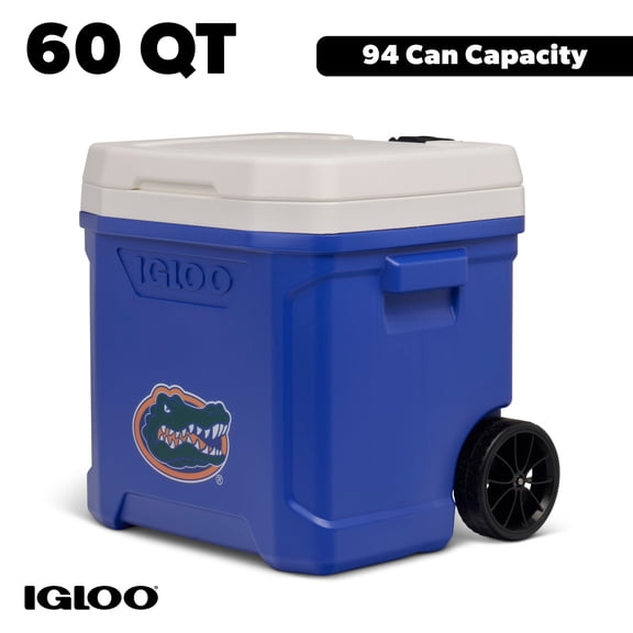 Igloo 60 QT Profile II NCAA Rolling Cooler, Florida Gators, Blue