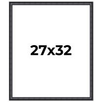 27x32 Frame Black Real Wood Picture Frame Width 1.25 inches | Interior Frame Depth 0.5 inches |