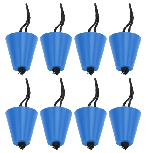 Drain Scupper Stoppers 8Pcs/Set Kayak Scupper Plug Silicone Drain Hole Bung Stopper With Lanyard For Canoe