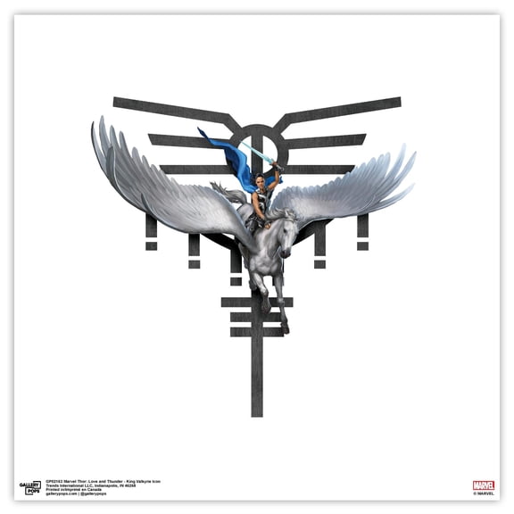 Gallery Pops Marvel Thor: Love and Thunder - King Valkyrie Icon Wall Art, Unframed Version, 12" x 12"