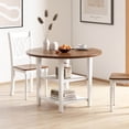 thumbnail image 2 of Costway Table de Cuisine à Abattant de 42,5 Pouces avec Étagères de Rangement Table de Salle à Manger Extensible, 2 of 7