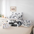 thumbnail image 6 of Manfei Horror Gothic Skull 7pcs Bedding Comforter Set,Black Spider Webs Queen Bedding Sets,Spooky Halloween Queen Sheet Sets For Teens,Microfiber Bedroom Decor Reversible, 6 of 8