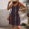 thumbnail image 5 of Jesvior Womens Summer Dresses Loose V Neck Sleeveless Tank Dress with Pockets Floral Print Swimsuit Coverup Casual Vacation Clothes, 5 of 7