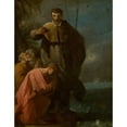 thumbnail image 2 of Antonio González Velázquez 12x14 Black Ornate Wood Framed Double Matted Museum Art Print Titled: The Baptism of a Saint, 2 of 5