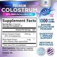 thumbnail image 2 of Bovine Colostrum Supplement 1000mg - with 20% Immunoglobulins (IgG) for Immunity & Immune Support, Energy & Gut Health, SP Colostrum Powder Pills, Gluten Free, Non-GMO & Bottled in USA - 120 Capsules, 2 of 9