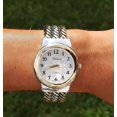 thumbnail image 3 of Blekon Women's Faux Pearl Rope Bracelet Cuff Watch (Two Tone), 3 of 3