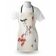 thumbnail image 3 of Japanese Apron Cherry Blossom Sakura Tree Branches Romantic Spring Themed Watercolor Picture, Unisex Kitchen Bib Apron with Adjustable Neck for Cooking Baking Gardening, Coral Black, by Ambesonne, 3 of 3