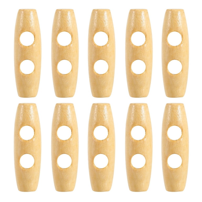 Horn Toggle Sewing Buttons Ox Horn Button Wood Toggle Buttons Coat Toggle  Button Clothes Buttons 50pcs/Lot Button Wooden 2 Holes Coat Duffle Toggle  Wood Horn Sewing Knitting 
