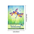 thumbnail image 4 of Amhnf Colorful Dragonfly Garden Flag Welcome Design For Home Outdoor Garden Yard Decor 12x18 inch, 4 of 5