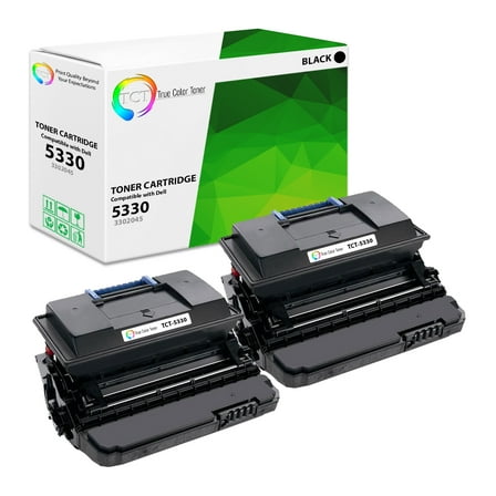 TCT Compatible High Yield Toner Cartridge Replacement for the Dell 5330 Series - 2 Pack Black