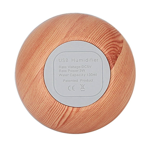 Humidifier Bedroom Essential Oil Aromatherapy Machine for Home Office (Light-color Wood Grain Seven-color Light)