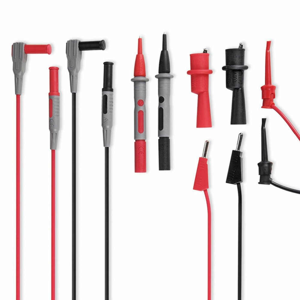 Set Of 8 Test Clips Leads Kit Fluke Multimeter Heavy Duty Banana Tester